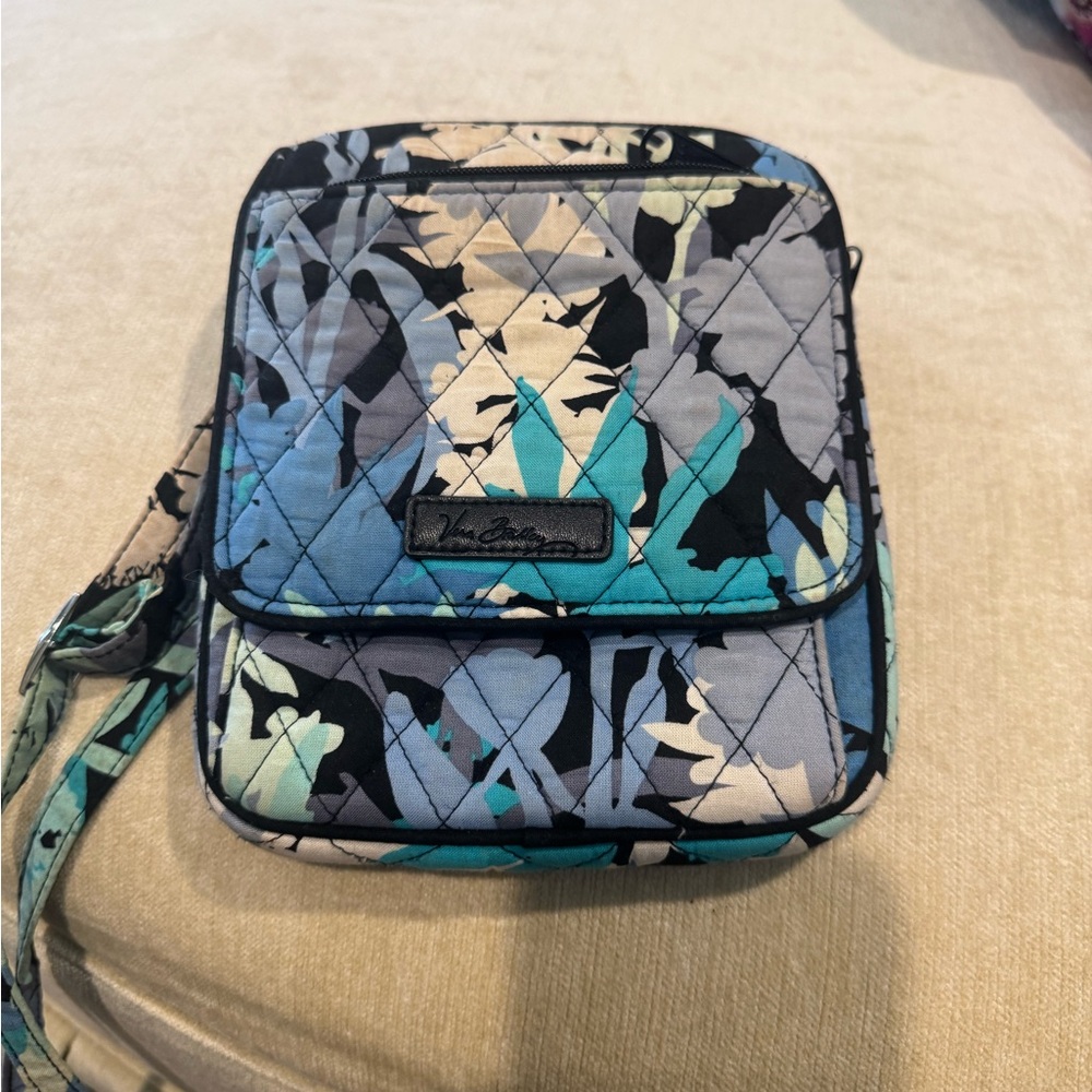 Vera Bradley Blue and Black Crossbody Bag - Picture 2 of 3